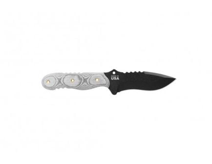 TOPS Knives Desert Son Fixed Blade Knife, Black Linen Micarta - DSON-01