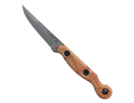 TOPS Knives El Pionero Fixed Blade Knife, Tan Canvas Micarta - ELPO-01