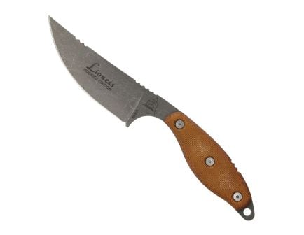 TOPS Knives Lioness Rockies Edition Fixed Blade Knife, Tan Canvas Micarta - LION-TBF