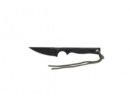 TOPS Knives Street Scalpel 2.0 Fixed Blade Knife, Black Canvas Micarta - SSS-02