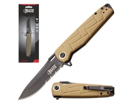 Elite Tactical READINESS Assisted Folding Knife, Clam - ET-A001TNSCS