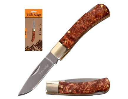 Elk Ridge TRAPLINE Manual Folding Knife, Clam - ER-951BRCS