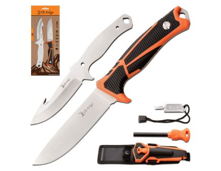 Elk Ridge TREK Fixed Blade Knife w/ Fire Starter and Sharpener , Clam - ER-TKFIX001CS