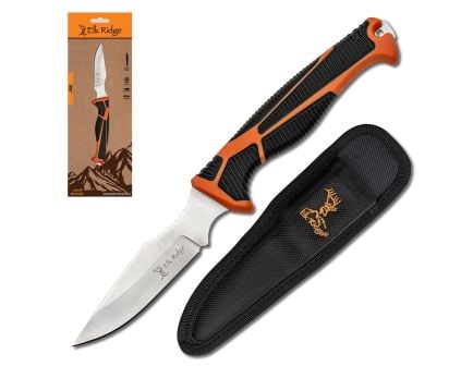 Elk Ridge TREK Fixed Blade Knife w/ Sheath, Clam - ER-TKFIX003CS