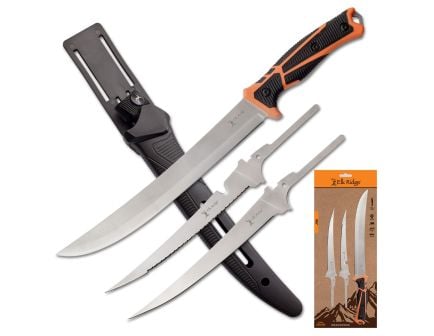 Elk Ridge TREK Changeable Blades Fixed Blade Knife, Clam - ER-TKFIX004CS