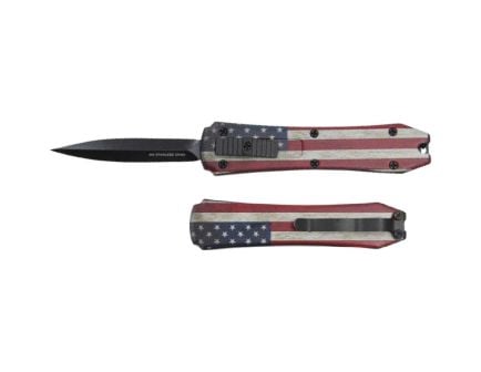 Master Cutlery 5.25" Mini OTF Knife, American Flag RWB - OK-09-07