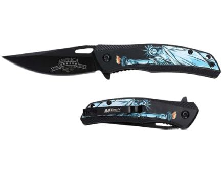 MTech 250th Anniversary 7.84" Folding Blade Knife, USA Statue of Liberty - MT-A2069S-250CS