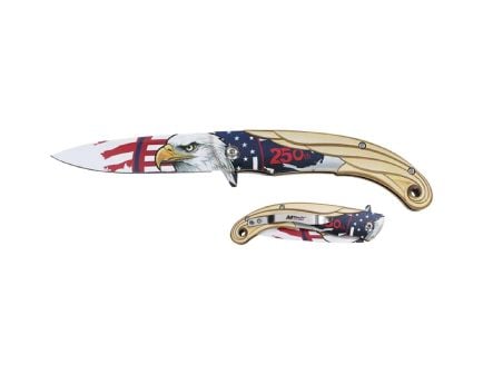 MTech 250th Anniversary 8.05" Folding Blade Knife, American Eagle - MT-A2071G-250CS