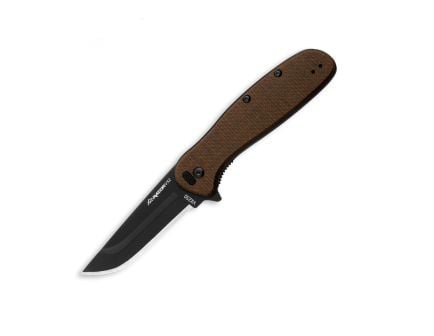 OUTDOOR EDGE RAZOR VX2 | BROWN BURLAP MICARTA DROP POINT KNIFE - VX230D-C
