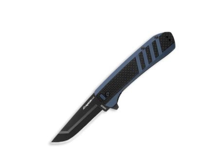 OUTDOOR EDGE RAZOR VX4 | CARBON OVER BLUE G10  W/ BLK DROP POINT | CERAMIC  BEARINGS  - VX430C-C