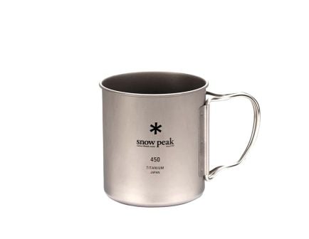 Snow Peak Titanium Single 450 Cup Camping Mug, Silver - MG-143