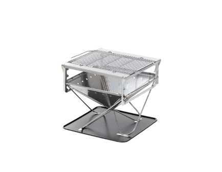 Snow Peak Takibi Fire and Grill Set, Stainless Steel - ST-032SETS