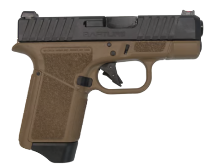 GFORCE ARMS GF9 RAPTURE-X 3.25" 9MM 12RD, FDE/Black