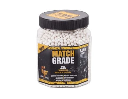 Game Face Match Grade 6mm 5000 Count Airsoft BBs, White - 20GPW5J