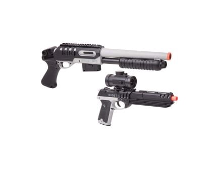 Game Face Ghost Eraser Shotgun/Pistol Airsoft Kit, Grey/Black - GFSGPKTG