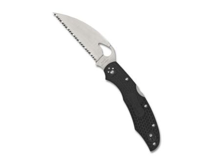Spyderco BYRD CARA CARA 2 Wharncliffe Spyder Edge Folding Knife, Black - BY03SBKWC2