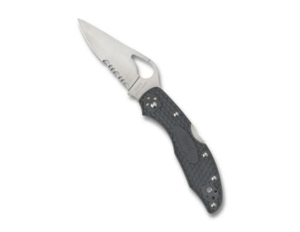 Spyderco  BYRD Meadowlark 2 Lightweight Combination Edge Folding Knife, Gray - BY04PSGY2