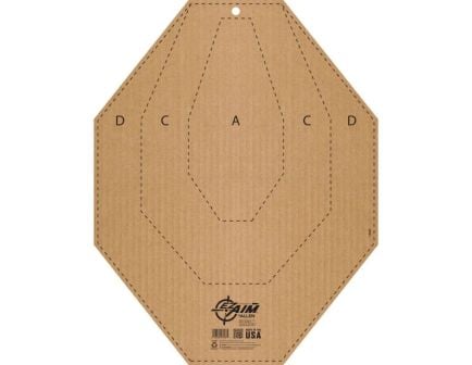 EZ Aim IPSC CL Uspsa Full Size Corrugated Silhouette - Approx 14 X 22 - 15685