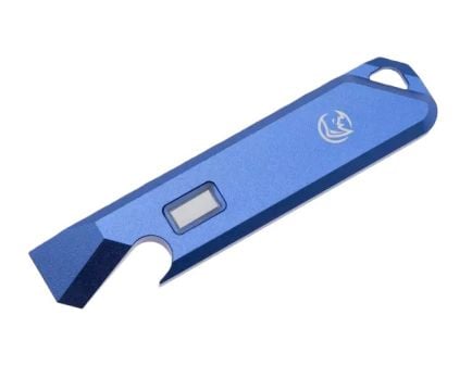 Glow Rhino Blue Aluminum EDC Pry Bar - Blue Tritium