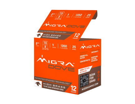 Migra Dove 12 Ga 2-3/4in 1oz 7.5/9 Stacked Load, 25rds - M12LF759