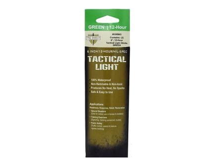 Tac Shield Tactical 12 Hour Light Stick - 2 Pack, 6 INCH, Green - 03096G