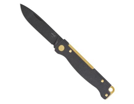 BOKER PLUS ATLAS FOLDING KNIFE - BLACK STONEWASH BRASS - 01BO859