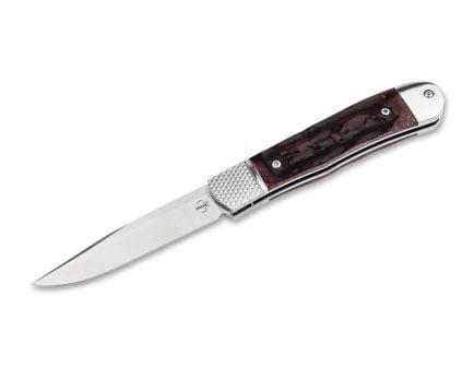 BOKER PLUS HIDDEN RELEASE TRAPPER FOLDING KNIFE - APPALOOSA BONE - 01BP0029