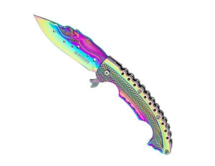 BOKER MAGNUM RAINBOW MERMAID FOLDING KNIFE - 01LG318
