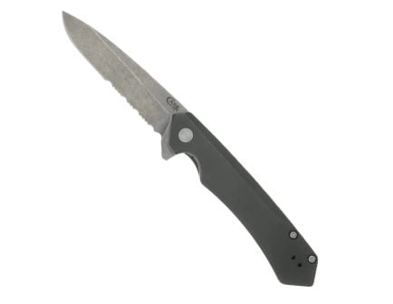 Case Kinzua Serrated Spear Point Folding Knife, OD Green