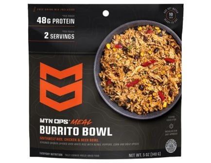 MTN OPS High Protein Freeze Dried Meal, Burrito Bowl