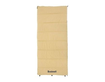 Bushnell 30°F Rectangular Canvas Sleeping Bag, Brown - 50069
