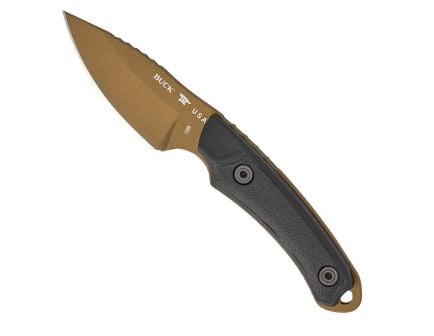 Buck Alpha Scout Backcountry Drop Point Fixed Knife, Black - 0662BKS1-B