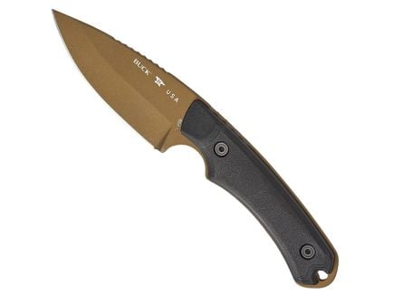 Buck Alpha Hunter Backcountry Drop Point Fixed Knife, Black - 0664BKS1-B