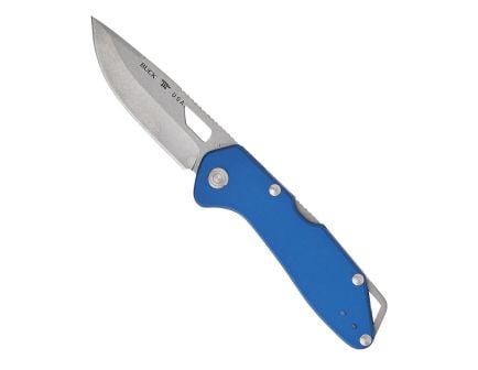 Buck Mustang Drop Point Folding Knife, Blue - 0724BLS-B
