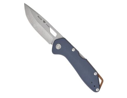 Buck Mustang Drop Point Folding Knife, Dark Blue - 0724BLS1-B