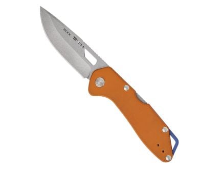 Buck Mustang Drop Point Folding Knife, Orange - 0724ORS-B