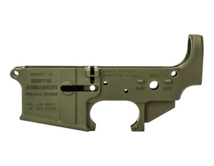 Griffin Armament MK1 AR-15 Stripped Lower Receiver, Warhawk Green