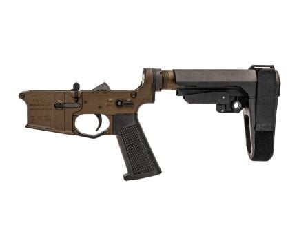 Griffin Armament MK1 Complete Pistol Lower w/ SBA3 Brace, Terra Brown