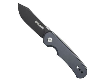 Civilware Puncher, Titanium/Battleship Grey Folding Knife