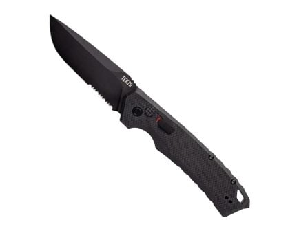 Tekto Knives A3 Delta Serrated Auto Folding Knife, Black