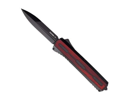 Tekto Knives A7 Zastava Auto Knife, Black/Red Wood