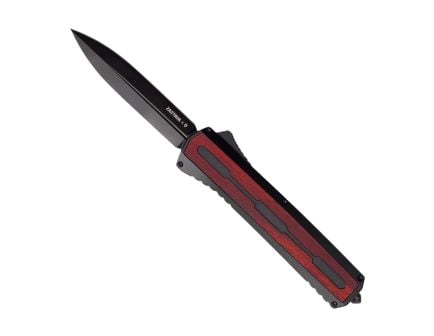 Tekto Knives A7 Zastava Auto Knife, Black/Red Wood
