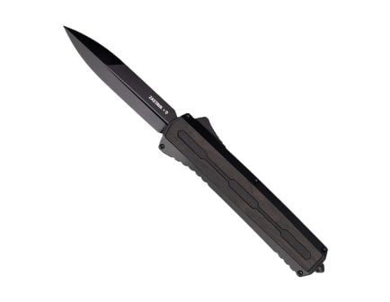 Tekto Knives A7 Zastava Auto Knife, Black/Black Wood