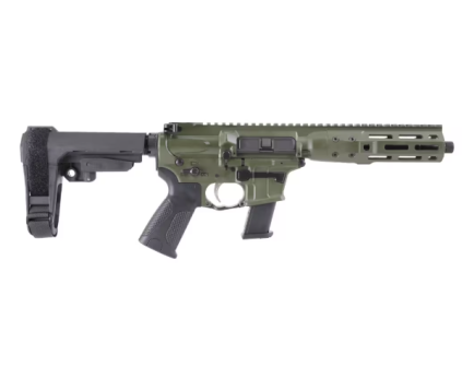 LWRC IC-9 8" 9mm AR-PCC Pistol w/ SBA3 Brace, OD Green