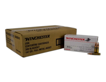 Winchester USA Target & Practice .300 Blackout 147gr FMJ Ammo, 125Rds