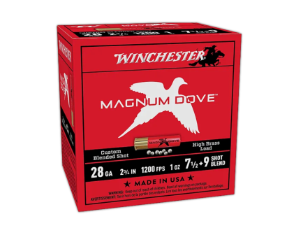 Winchester Magnum Dove 28 Gauge 2 3/4" #7.5 & #9 Shot 1oz Shotshells, 25rds