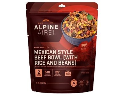 AlpineAire Freeze-Dried Meal Pouch, Mexican Style Beef Bowl