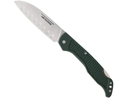 Ontario Knife Company Camp Plus Santoku Folding Knife, Green