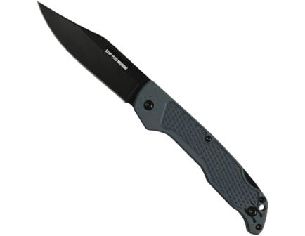 Ontario Knife Company Camp Plus EDC Lockback Folding Knife, Midnight Gray