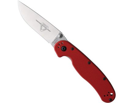 Ontario Knife Company RAT II Folding Knife, Red/Satin